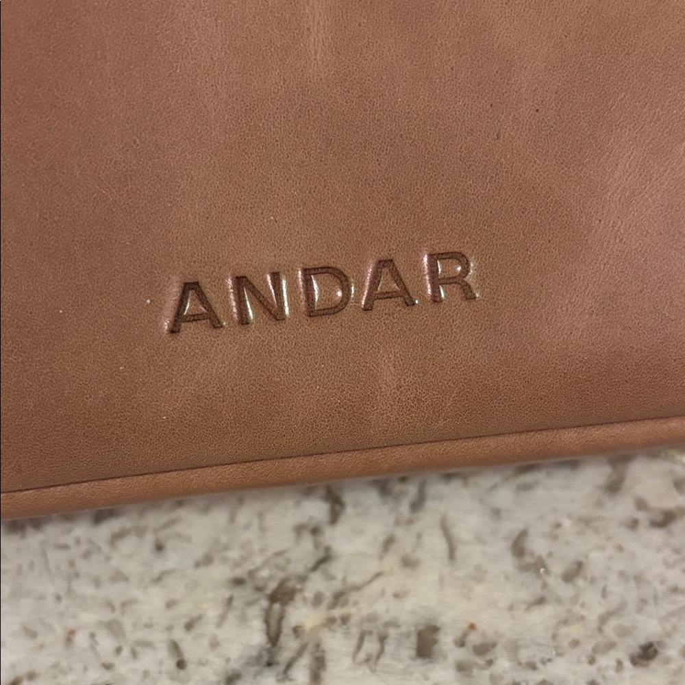 Andar The Devin Checkered Crossbody Bag in Tan and Cream - Picture 10 of 13